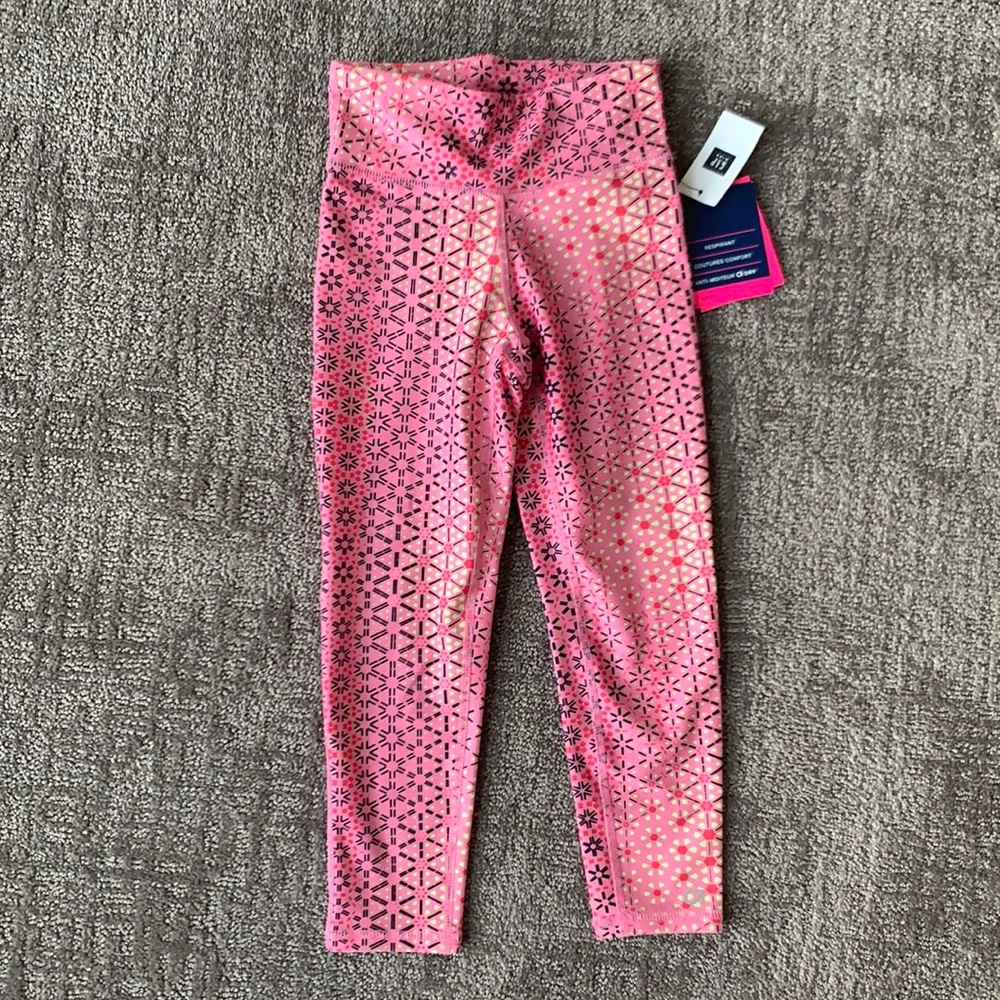 New Gap Fit Kids Sport Pink Leggings XS 4-5